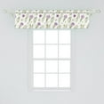 thumbnail image 2 of Ambesonne Green and Purple Valance Pack of 2, Pastel Floral Leaf, 54"X12", Mauve Khaki White, 2 of 4