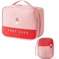 thumbnail image 1 of 2pcs First Aid Kit Empty First Aid Kit Portable First Aid Kit for Emergency Situations at Home, Office, Hiking, Camping (Pink), 1 of 5