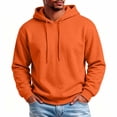 thumbnail image 2 of SEROYE Sweatshirts for Men Solid Hooded Long Sleeve Pullover Lightweight Fall Winter Casual Sport Outdoor Tops (2XL, Orange), 2 of 10