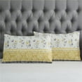 thumbnail image 4 of JML Quilt Set 3 Piece, Embossed Bedspread Bedding Set with 2 Shams, King, Grey & Yellow Floral, 4 of 6