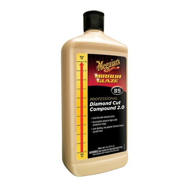 Meguiar's M85 Mirror Glaze Diamond Cut Compound 2.0 SuperFast, Low