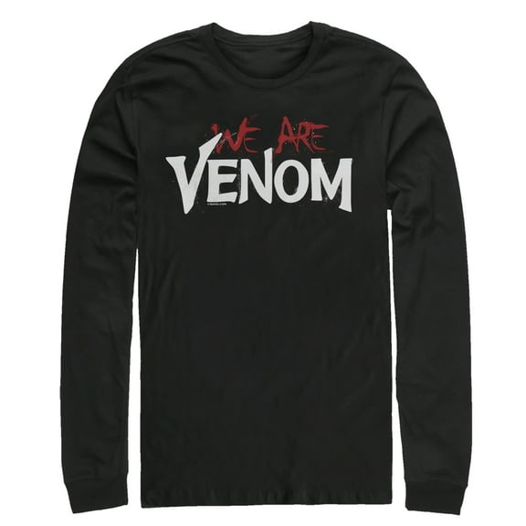 Men's Marvel We Are Venom Film  Long Sleeve Shirt Black Small