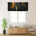 thumbnail image 2 of Fantasy Wolf Kitchen Curtain Valances Rustic Dark Gothic Wildlife Animal Window Valance for Bedroom Bathroom Living Room Dining Room Valances Set 54 by 18 in, 1 Panel, 2 of 6