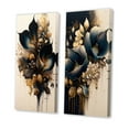 thumbnail image 3 of Designart "Deep Blue Calla Lilies in Bouquet I" Calla Lily Wall Art Set Of 2 - Blue Floral Canvas Set For Living Room Decor, 3 of 7