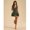 Army Green, variant on Green Women's Solid Color Deep V-Neck Ruffle Hem Sleeveless Dress, Dresses