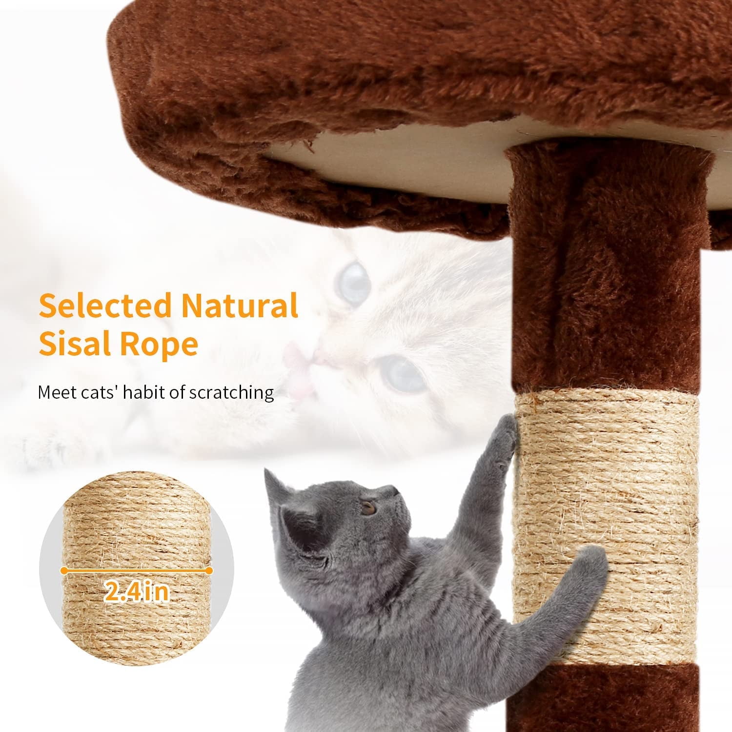 BestPet 36 inch Tall Cat Tree Cat Tower Cat Condo Multi-Level,Brown