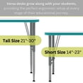 thumbnail image 6 of Tot Mate Versa Adjustable Height Kids Desk for School, Classroom Furniture (Maple, Tall, 21 - 30" H), 6 of 9