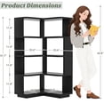 thumbnail image 3 of Homieasy 5-Tier Corner Bookshelf, Freestanding L-Shaped Etagere Bookcase with Safety Baffle, Multi-Purpose Display Shelf Stand for Home Office, Living Room, Bedroom, Kitchen,Black, 3 of 7