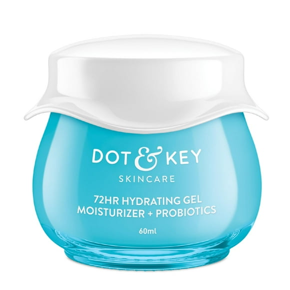 Dot & Key 72hr Hydrating Gel + Probiotics Moisturizer For Face With Hyaluronic Acid, Kombucha & Rice Water Lightweight Gel Oil Free Moisturizer For Oily, Dull & Uneven Skin Tone 60 Ml