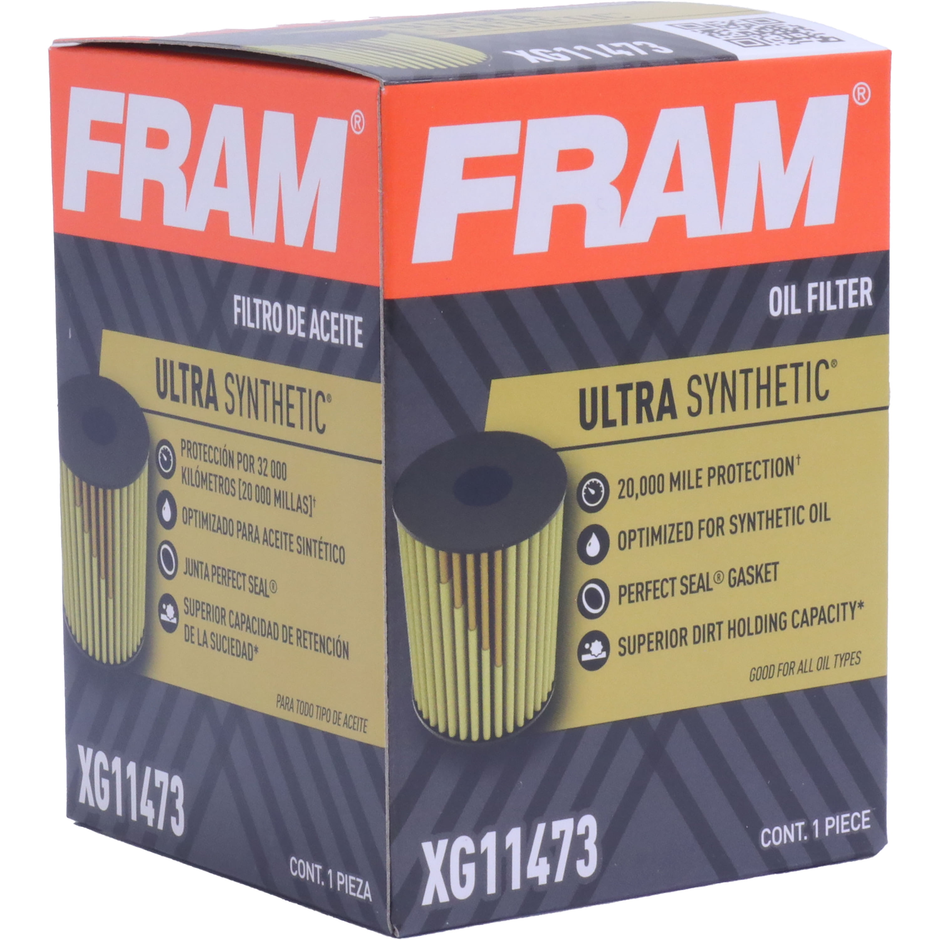 FRAM Ultra Synthetic Oil Filter, XG11473, 20K mile Filter