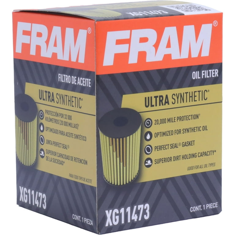 FRAM Ultra Synthetic Oil Filter, XG11473, 20K mile Filter for
