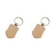 thumbnail image 1 of relayinert 1/2/3/5 Wood Key Chain Craft Blank Keyring Gift Personalized Pendant Hanging Outdoor Holder Handicraft Organizer Accessory Type 6 2PCS, 1 of 6