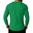 thumbnail image 4 of Men's Outdoor Vintage Button Long Sleeve Fashion Sports T-shirt Green F 3XL, 4 of 5