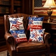 thumbnail image 5 of 4th of July Throw Pillow Covers 18x18in Set of 4,Patriotic Pillow Case for Independence Day,Memorial Day,Veteran's Day,USA,American Summer Outdoor Red White Blue Decorations, 5 of 5