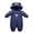 Navy, variant on Liyamei Toddler Snowsuit Warm Boy Girl Winter Coats Hooded Zip Jumpsuit Size 18-24 Months