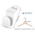 thumbnail image 2 of 50 Pcs Clothes Hanger Connector Hooks, Space Saving Clothes Hook Multi-layer Stackable Hanger For Wardrobe Cabinets, 2 of 2