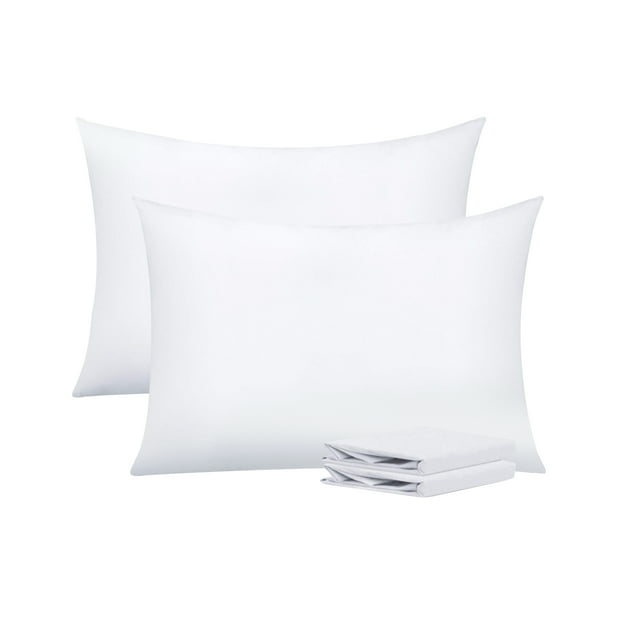 TESSO HOME 2 Almohadas Standard Incluye 2 Fundas con Cierre Firmeza Media Lavables en Casa Suaves Microfibra Down Alternative Bed Pillow