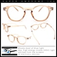thumbnail image 2 of Classic Urban Hipster Keyhole Plastic Blue Light Filter Screen Glasses [Peach], 2 of 8