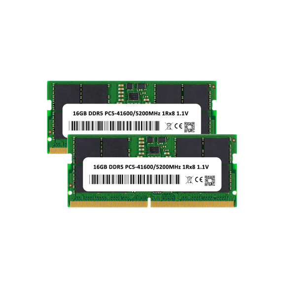 32GB Kit (2x16GB) DDR5 5200MHz PC5-41600 CL46 SODIMM 1.1V Non-ECC Unbuffered SO-DIMM 262-Pin Laptop Computer RAM Memory Upgrade Modules