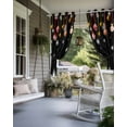 thumbnail image 4 of Outdoor Curtains for Patio, Black Christmas Waterproof Blackout Outside Curtain for Porch/Pergola/Gazebo, Xmas Balls White Snowflake Thermal Insulated Drapes for Cabana, 1 Panel, 54 x 108 Inch, 4 of 8