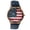 Dark Blue, variant on American Flag Pattern Leather Band Analog Quartz Wrist Watch PU Leather Alloy Case Stainless Steel Back Cover Fashionable Daily Wear Gift for Men Women