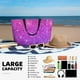 thumbnail image 5 of Easygdp Purple Glitter Bolsa de Viaje de Playa de Gran Capacidad, Bolsa Tote Perfecta para la Playa, Escapadas de Fin de Semana y Viajes, 5 of 7