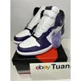 thumbnail image 4 of BRAND NEW N I-K-E A i r-Jor-dan 1 Retro High Men's AJ1 White/Purple Court 555088-500, 4 of 6