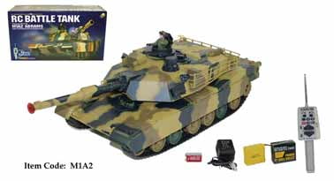 RC Tank M1A2 Abrams USA Airsoft Tank Toy 1/24 Military Battle Vechile with Sound 