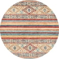 thumbnail image 1 of Ahgly Company Tapis Rond Abstrait Rouille Rose, 5 Pieds Rond, 1 of 6