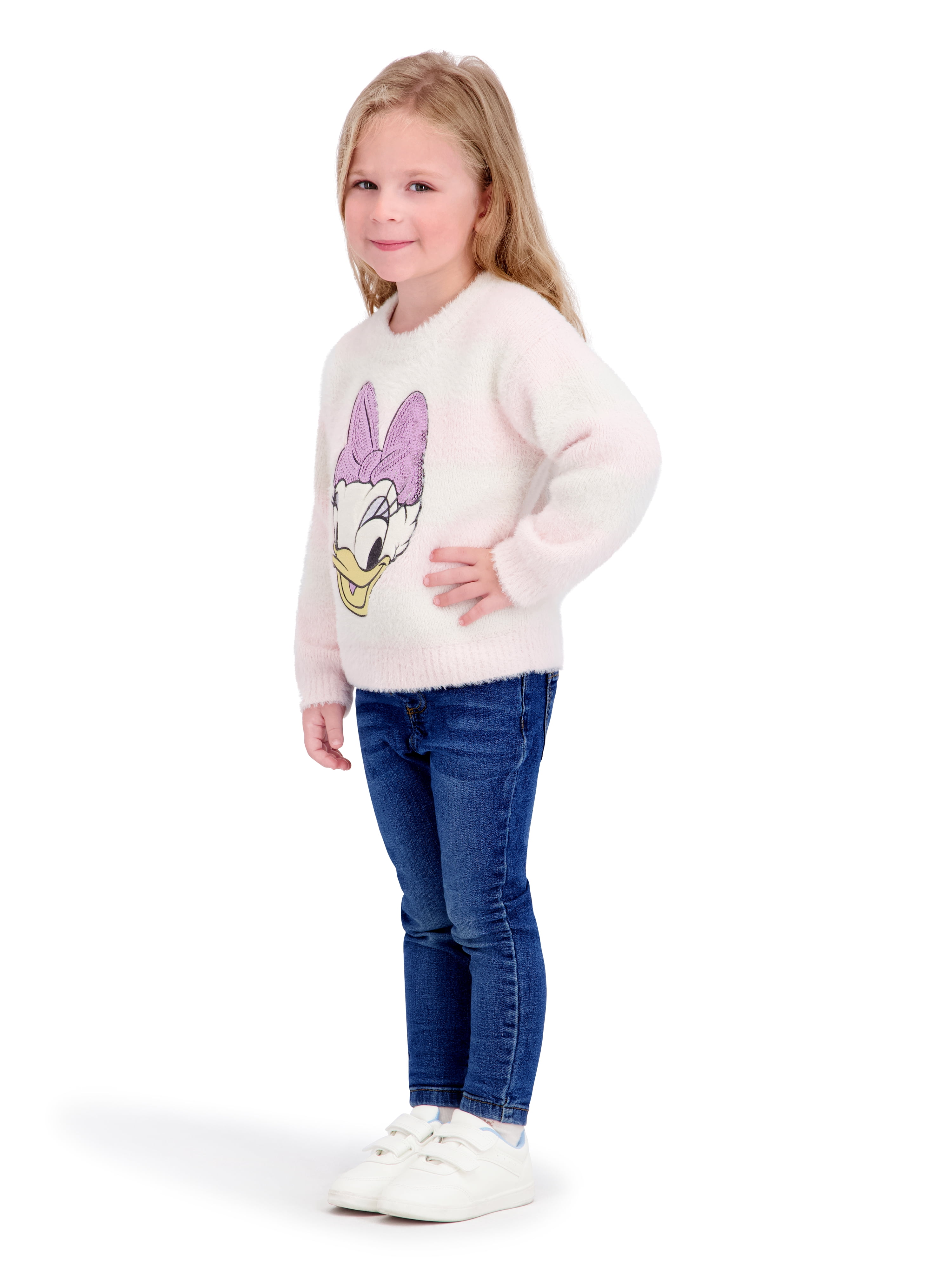 Daisy Toddler Girls Lurex Mohair Sweater, Sizes 12 Months - 5T