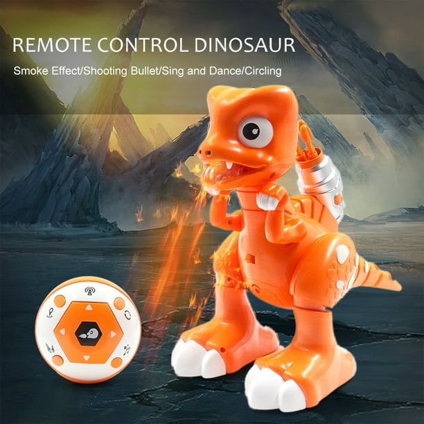 2CH Remote Control Robot Dinosaur with Bullet Smoke Effect LED light