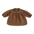 thumbnail image 1 of Toddler A-line Dress Solid Color Short Sleeve Crewneck Party Dress, 1 of 8