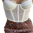 thumbnail image 3 of Women Sling Tank Tops Lace Patchwork Hollow Out Street Style Vest, 3 of 5