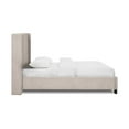 thumbnail image 3 of Sealy Posturepedic Bristol King Upholstered Bed in Beige with Solid Wood Legs in Espresso, 3 of 13