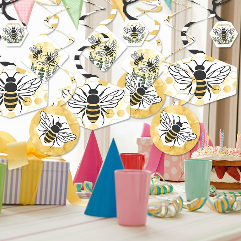 Big Dot Of Happiness Little Bumblebee - Bee Baby Shower Or Birthday Party  Hanging Decor - Party Decoration Swirls - Set Of 40 : Target
