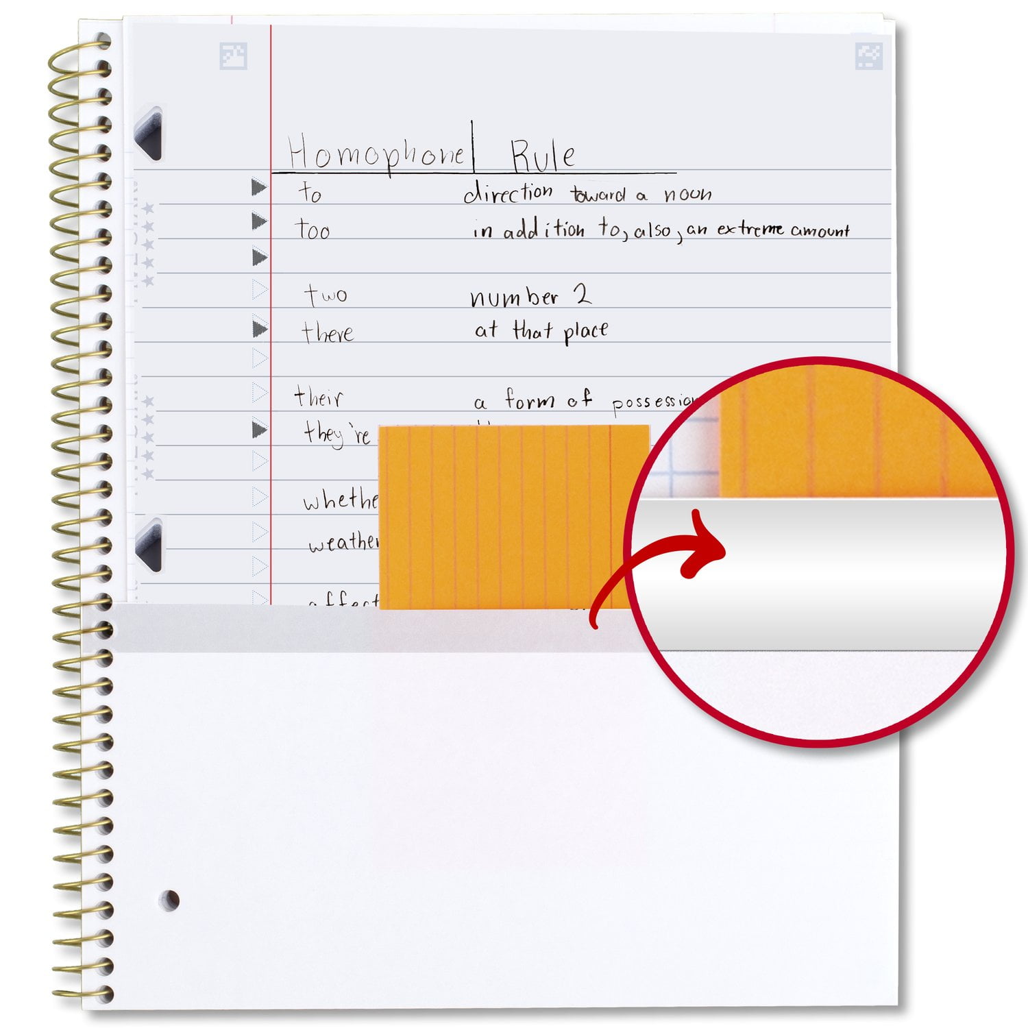 Five Star Butterlies Notebook Plus Study App, 1 Subject, Wide Ruled, 8" x 10.5"