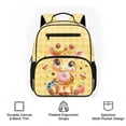 thumbnail image 6 of Jeiento Cute Giraffe 13.5 Inch Backpack for Toddler Preschool, Lightweight Kids School Bag for 2-5 Year Old Boys & Girls, 2 Front & 2 Mesh Side Pockets, 6 of 7