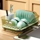 thumbnail image 2 of Escurridor de platos, escurridor de platos para encimera de cocina, escurridor de platos pequeño con escurridor y soporte para utensilios, escurridor de platos compacto fácil de usar, 2 of 7