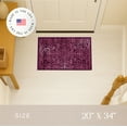 thumbnail image 4 of Maples Rugs Pelham Transitional Vintage Scroll Wineberry Washable Entryway Area Rug, 1'8 x 2'10, 4 of 8