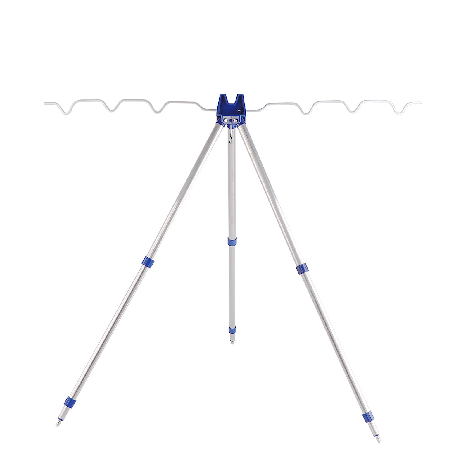 Vowen 3-Section Retractable Aluminum Alloy Fishing Rod Stand Tripod Support Bracket for Outdoor Sea Casting and Rock Fishing Portable Lightweight Gear