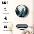 thumbnail image 2 of Glass Refrigerator Magnet 6Pcs Magnetic Fridge Sticker,Decor for Kitchen,Whiteboard,Cabinet,Howling Wolf Under Full Moon Art, 2 of 5