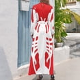 thumbnail image 2 of White Lobster on Red Background Long Dress dresses for womens wedding guest dress summer clothes, 2 of 4
