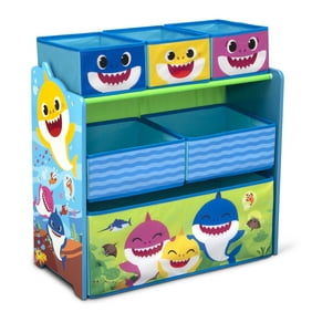 Baby Shark 6 Bin Design and Store Toy Organizer by Delta Children