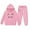 1#Pink, variant on Kiijoy Toddler Girls Cartoon Cat Print Hoodie Sweatpants Outfits Sweatsuits, Sizes 2-3T