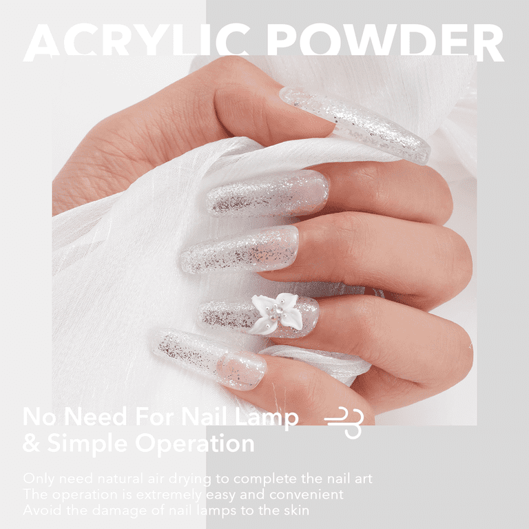 Aokitec Red Acrylic Powder for Nails, Professional Acrylic Nail Powder,Lasting Acrylic Powder for Extension French Nail Art, Acrylic Nail Supplies