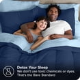 thumbnail image 4 of Bare Home 5-Piece Bed-in-a-Bag - Twin XL, Dark Blue with Light Blue Sheet Set, 4 of 8