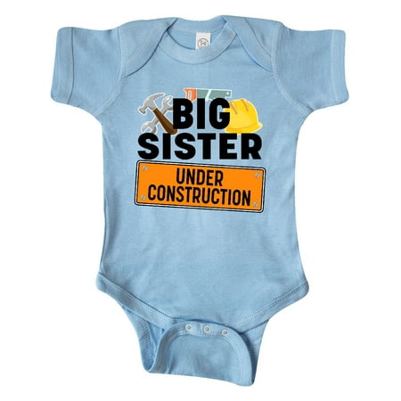 

Inktastic Big Sister under construction Gift Baby Girl Bodysuit