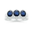 thumbnail image 4 of Angara Natural 1.8 Ct. Blue Sapphire Classic Ring in 14K White Gold for Women (Ring Size: 12), 4 of 10