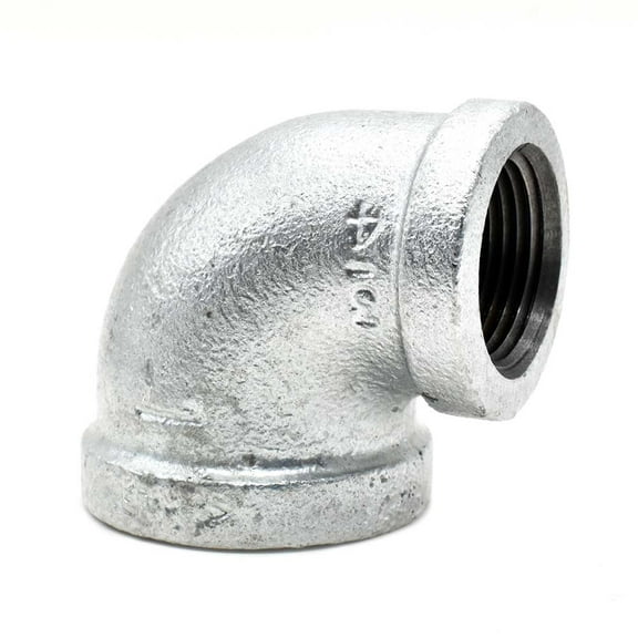 Thrifco 5217026 2 Inch x 1 Inch Galvanized Steel 90° Reducer Elbow