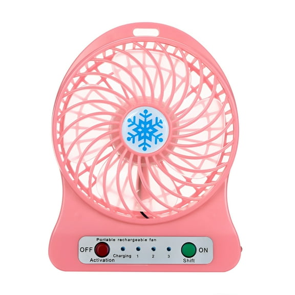 HIBIBUD 3 Speeds Personal Small Hand Fan, Portable Travel Fan, Hand Held Fans Battery Operated, Portable Mini Fan Rechargeable Usb, for Office, Kitchen, Home (Pink)